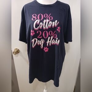 Womens Farmfed 2X 100% Cotton Tee Dog Mom